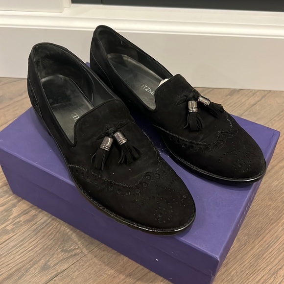 SW GUYTHING black suede Loafers - Picture 1 of 4